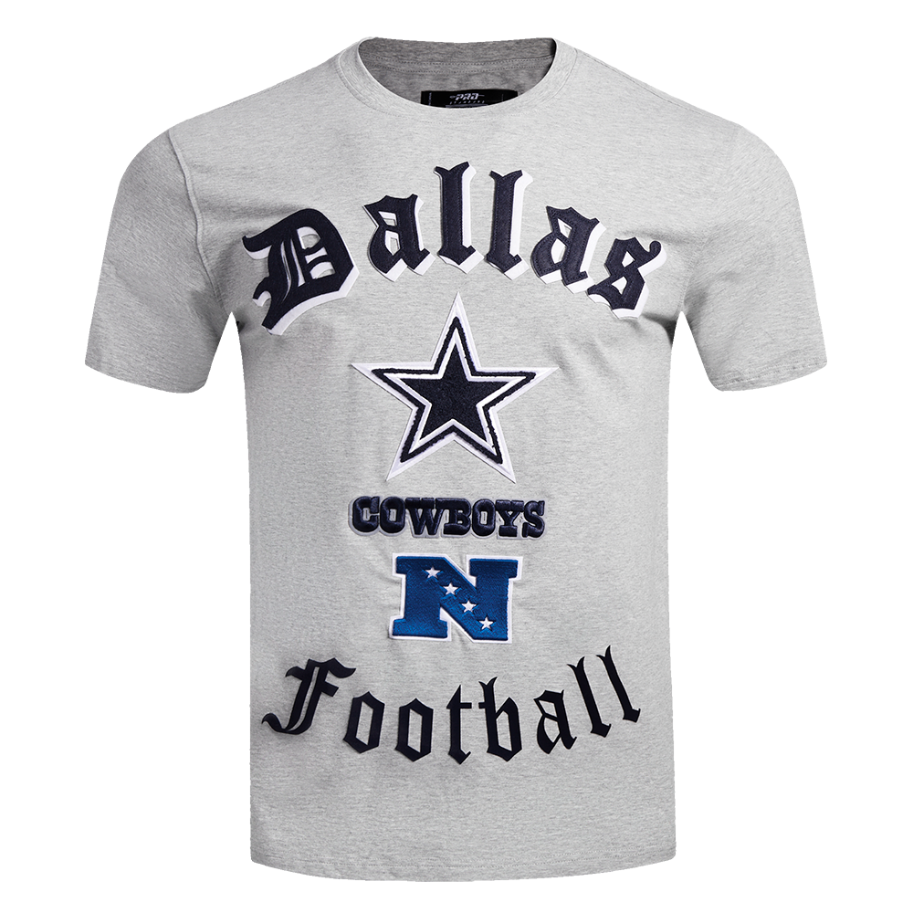 Pro Standard Men's NFL Dallas Cowboys Old English Tee -Grey